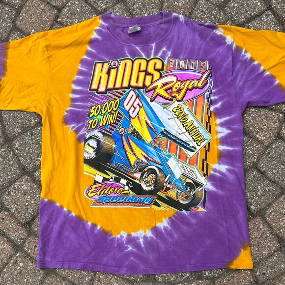 Kings Royal 2005 Vintage Race Tie Dye T Shirt Men Sz XL - Picture 1 of 9